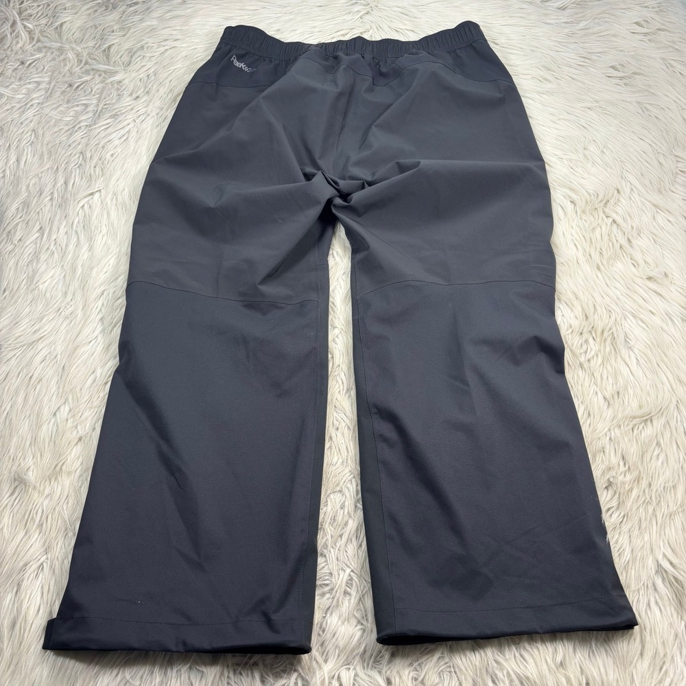 REI Women's LP Black Rainier Rain Pants Seam Sealed Drawstring Hems Waterproof - Picture 7 of 8
